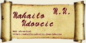 Mahailo Udovčić vizit kartica